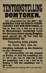 700161 Affiche van de tentoonstelling over de Domtoren en de restauratiewerkzaamheden, in de Michaëlskapel van de ...